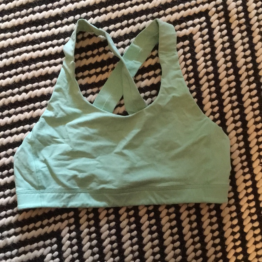 Sea foam lulu sports bra